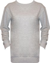 MAGIC Bodyfashion Lounge Sweater Vrouwen Loungewear trui - Heather Grey - Maat M