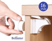 Bellamo®| Kinderslot kastjes - kinderbeveiliging voor kasten  - kinderslot magneet - baby veiligheid| 16 magneetsloten + 4 magneetsleutel