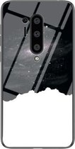 Voor OnePlus 8 Pro Sterrenhemel Geschilderd Gehard Glas TPU Schokbestendig Beschermhoes (Kosmische Sterrenhemel)