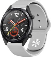 Siliconen Smartwatch bandje - Geschikt voor  Huawei Watch GT sport band - grijs - 42mm - Horlogeband / Polsband / Armband