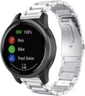 Stalen Smartwatch bandje - Geschikt voor  Garmin Vivoactive 4 stalen band - 45mm - zilver - Horlogeband / Polsband / Armband