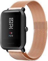 Milanees Smartwatch bandje - Geschikt voor  Xiaomi Amazfit Bip Milanese band - rosé goud - Horlogeband / Polsband / Armband