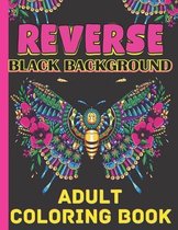 Reverse black background adult coloring book