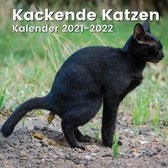 Kackende Katzen Kalender 2021-2022: Katzenliebhaber Geschenke Lustig Kackende Katze 2021-2022 Gag Witz Geschenk Katzengeschenke für Männer Madchen Men