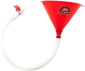 Biertrechter - Bier snorkel - Bier Tornado - Cadeau - Bierslang - Dranktrechter - Bierbong - Beerbong - Bierspuit - Bierkanon - Rood - Trechter