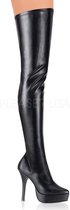 Pleaser Plateau overknee Laarzen -42 Shoes- INDULGE-3000 US 12 Zwart