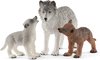 schleich WILD LIFE - Moederwolf met welpen - Speelfiguur - Kinderspeelgoed voor Jongens en Meisjes - 3 tot 8 jaar - 42472
