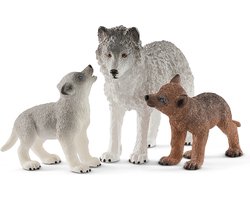 schleich WILD LIFE - Moederwolf met welpen - Speelfiguur - Kinderspeelgoed voor Jongens en Meisjes - 3 tot 8 jaar - 42472