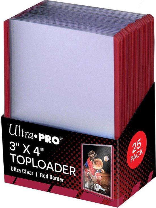 Toploader - Ultra Pro - 3" x 4" Red Border (25 stuks)
