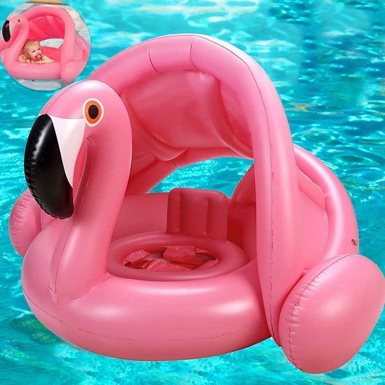 Opblaasbare Flamingo Zwembad Kussen | | Luchtmatras | Zonne-bescherming |... | bol.com