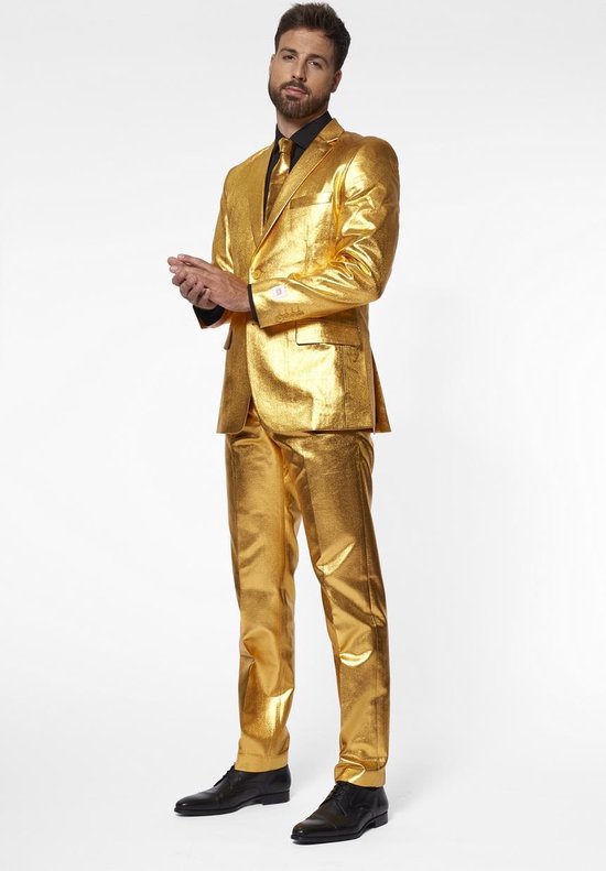 Niet doen over het algemeen beddengoed Opposuits - Glitter & Glamour Kostuum - Disco Fout In Goud - Man - goud -  Maat 48 -... | bol.com