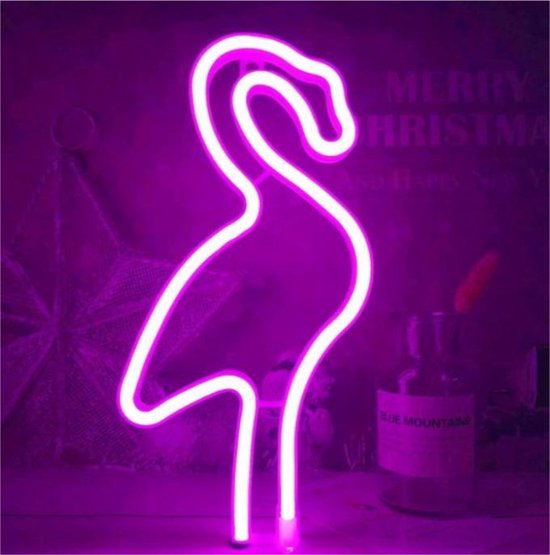 Hilarisch Minachting halen Neon lamp flamingo - Nachtlamp- Wandlamp- Neon verlichting | bol.com