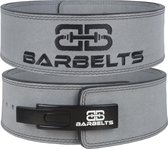 Barbelts lever belt 10mm - powerlift riem - grijs - L
