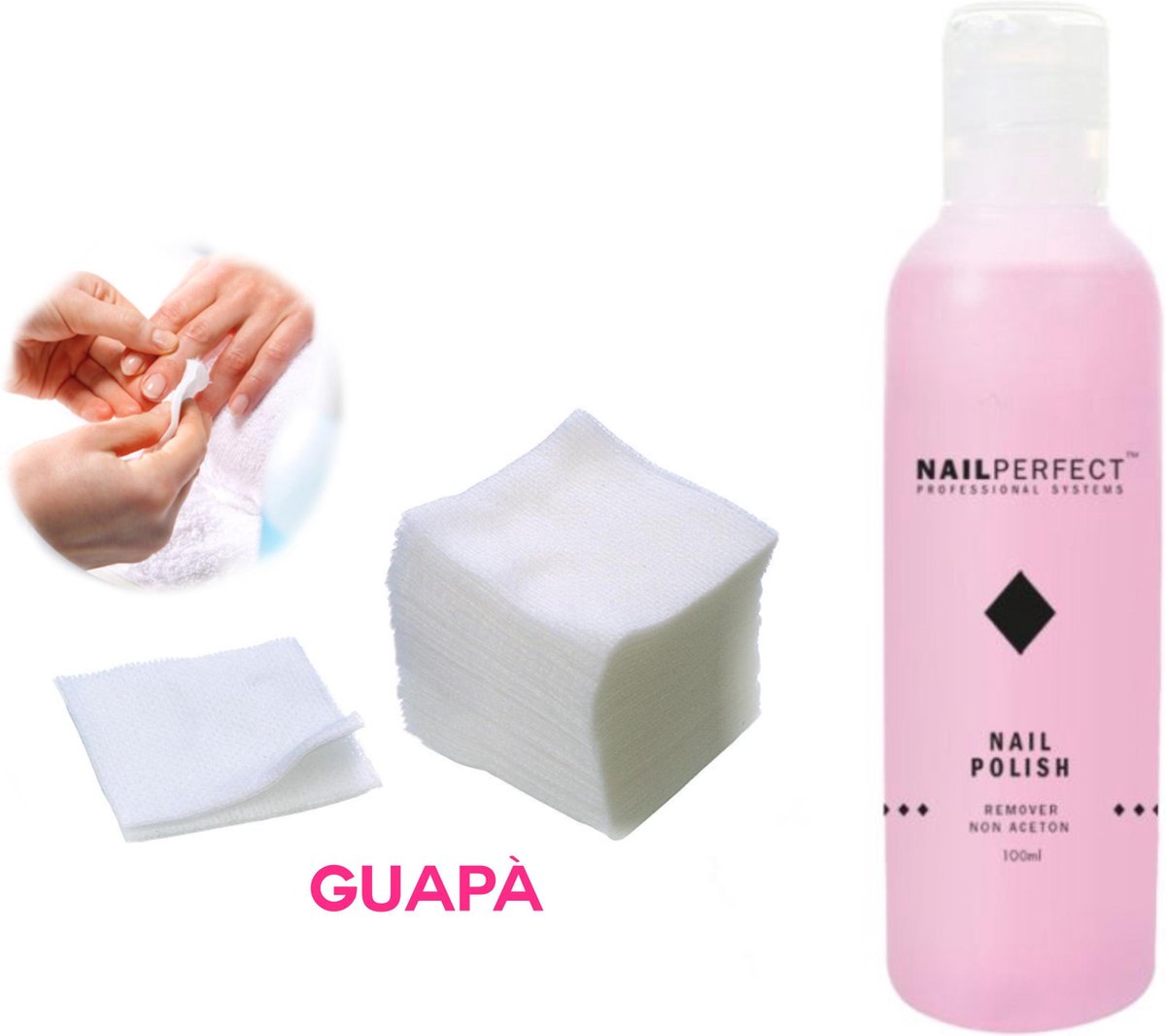 GUAPÀ® Nagellak Remover Set met Pluis vrije Nail Wipes voor het reinigen en verwijderen van je Gel |Acryl | Poly Gel Nagels & Nagellak