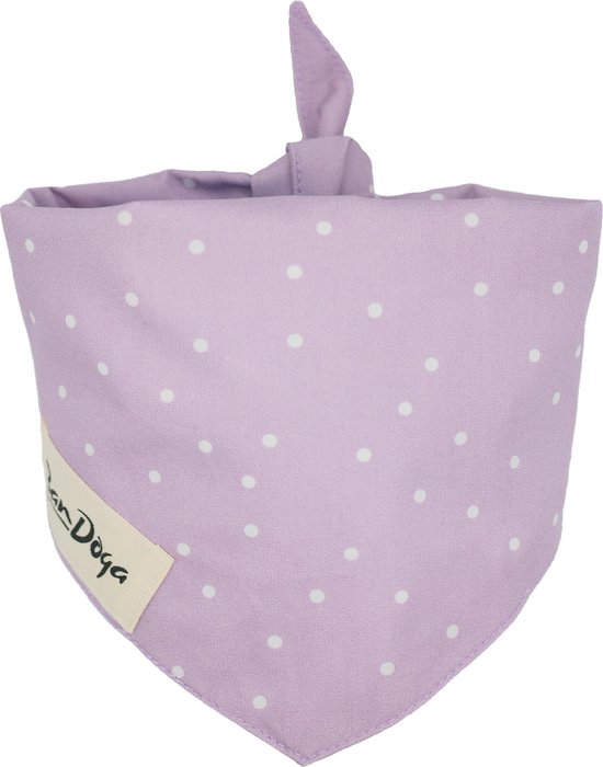 Lilac Bandana Hond | Bandoga | XL | Lila Honden Bandana Stippen | Hondenbandana