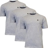 T-shirt Donnay - Lot de 3 - Chemise de sport - Homme - Taille XL - Gris clair chiné