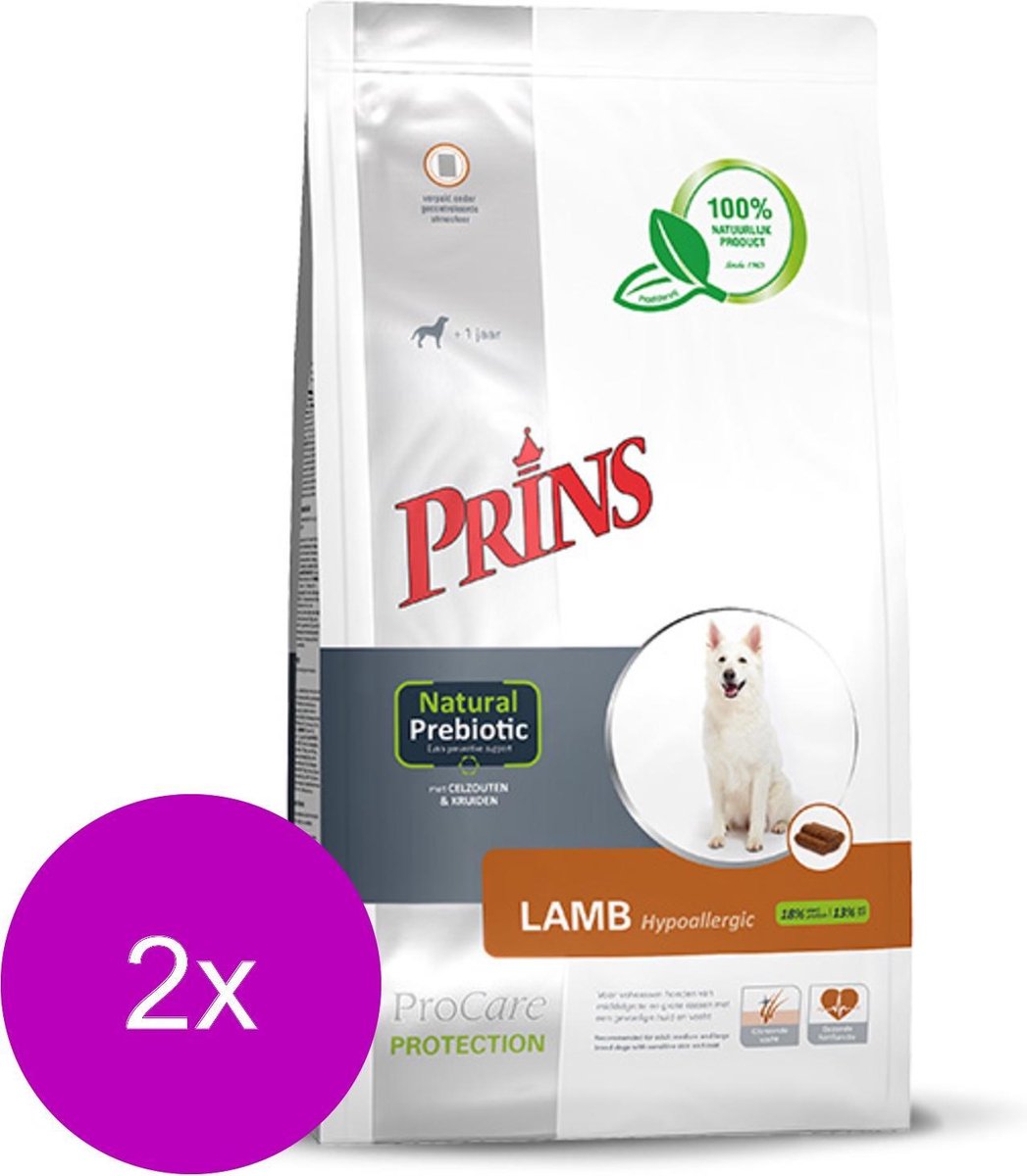 Prins Prins Procare Protection Hypoallegenic Lam - Hondenvoer - 2 x 15 kg