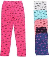 Legging meisjes legging kinderlegging 2-pack kinderkleding roze/grijs maat 128-134