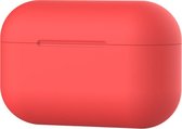 Airpods Pro Hoesje Siliconen Case - Rood - Airpod hoesje geschikt voor Apple AirPods Pro