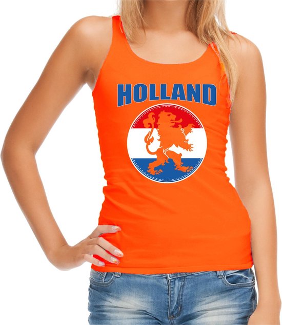 Oranje fan tanktop voor dames - Holland met oranje leeuw - Nederland  supporter - EK/... | bol.com