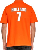 Oranje supporter poloshirt met rugnummer 7 - Holland / Nederland fan shirt voor heren XL