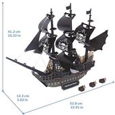 Houten modelbouwpakket - The black pearl - Piratenschip - 58.2 x 14.3 x 41.2 cm