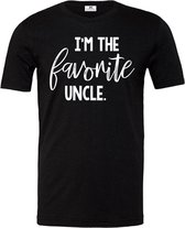 Heren T-shirt voor oom-I'm the favorite uncle-Maat M