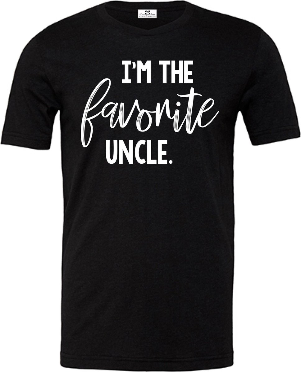 Shirt heren zwart voor oom cadeau oom verjaardag favoriete oom Maat M