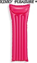 Intex Opblaas Luchtbed Zwembad - Party  Lengte x Breedte 183 X 69 cm Roze + Opblaasbare Bekerhouder