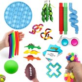 Fidget toys pakket® - Simple Dimple - Pop it - Snapperz - Pop tube - Monkey Noodles - 24 stuks