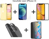 iPhone 11 Hoesje COMBI DEAL - 1x Hoesje Shockproof Transparant - 1x Screen Protector - 1x Screenprotector Full Cover - 1x Privacy Screenprotector - 1x Camera Screen Protector