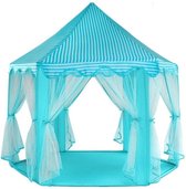Speeltent voor Kinderen - Met Bodem - Vanaf 3 Jaar - 135x135x140cm - Kinderen Tent Kasteel - Voor binnen en Buiten - Blauw