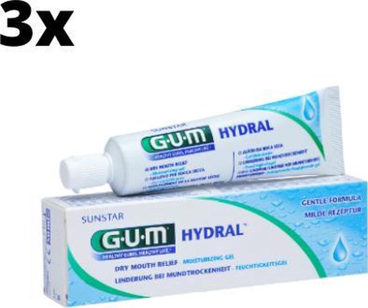 Goedkoopste GUM Hydral Bevochtigingsgel - 3 x 50 ml - Voordeelverpakking