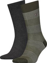 Tommy Hilfiger Boot Sock Birdeye Stripe 2P Heren Sokken - Maat 39/42
