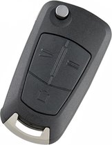 Autosleutel 3 knoppen klapsleutel HU100RS8 + Batterij CR2032 geschikt voor Opel sleutel Astra / Corsa / Zafira / Insignia / Adam / Cascada