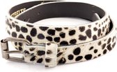 Kidzzbelts Meisjesriem 1494 - Cheeta wit - 55 cm