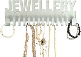 Ophanghaken wand- Sieradenhouder - Slaapkamer decoratie - Jewellery zilver haken wand - Sieradenrek Galeara design