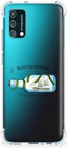Mobiel Case Geschikt voor Samsung Galaxy M02s | A02s Telefoon Hoesje met doorzichtige rand Boho Bottle