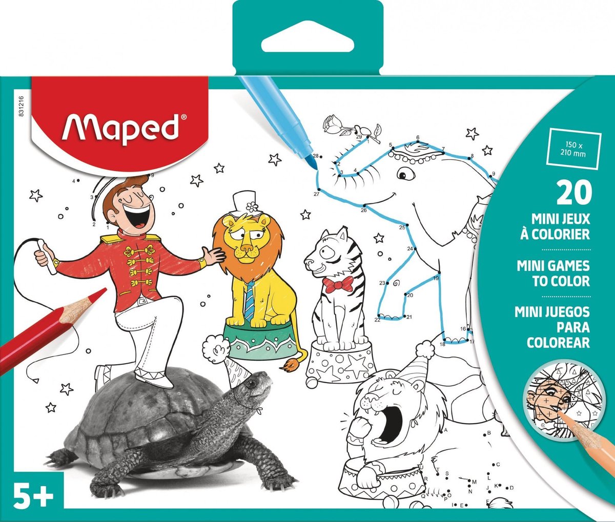 Spellen Maped papier om te kleuren