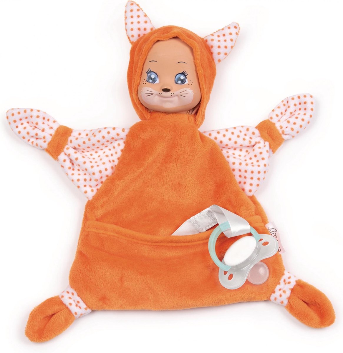Smoby knuffeldoekje konijn - zacht baby speelgoed met speenclip.