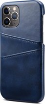 iPhone SE 2020 Back Cover Pasjeshouder Hoesje - Wallet Leer Portemonnee Kaarthouder - Apple iPhone SE 2020 - Donkerblauw