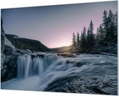 Wandpaneel Waterval  | 180 x 120  CM | Zwart frame | Wand-beugels (27 mm)