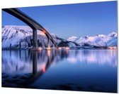 Wandpaneel Winter in noordelijk Noorwegen  | 180 x 120  CM | Zwart frame | Wand-beugels (27 mm)