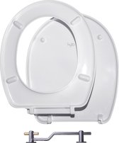Hyto Plus WC Toilet Bril, afneembaar en zeer stabil ivm. doorgaand RVS - scharnier !  Kijk ook naar Video!