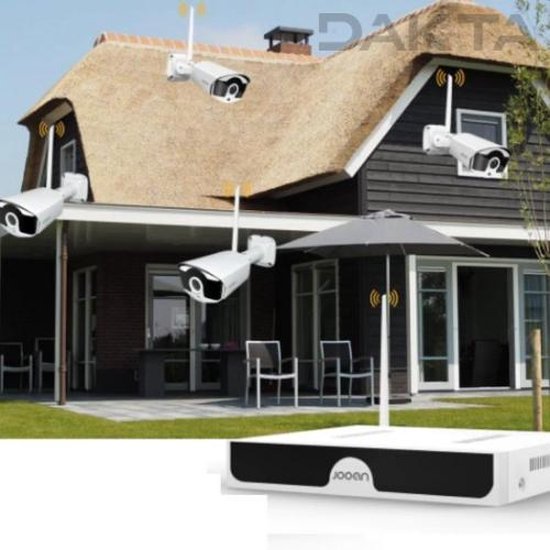 LooCam CCTV - Beveiligingscamera set met 4 Cameras Outdoor Buiten - Home Security Camera Systeem - Wifi Camera Set - Video + Audio-opname - Beveiligingscamera - 4 Camera’s - Nachtzicht - Motion Detector - Merkloos