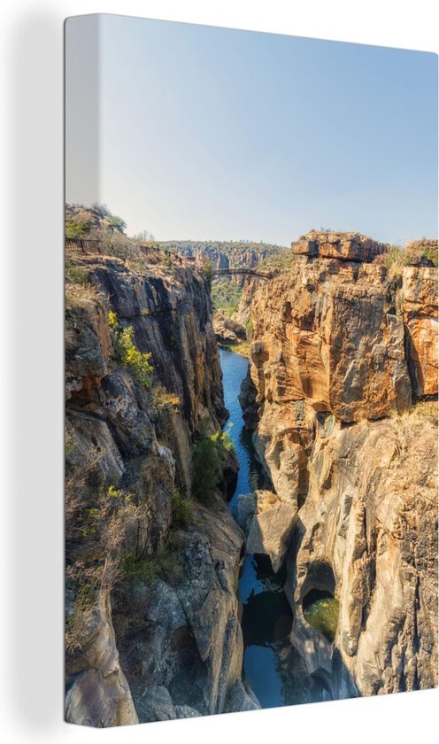 Roches de la célèbre Blyde River Gate en Afrique Toile 120x180 cm - Tirage photo sur toile (Décoration murale salon / chambre) XXL / Groot format!