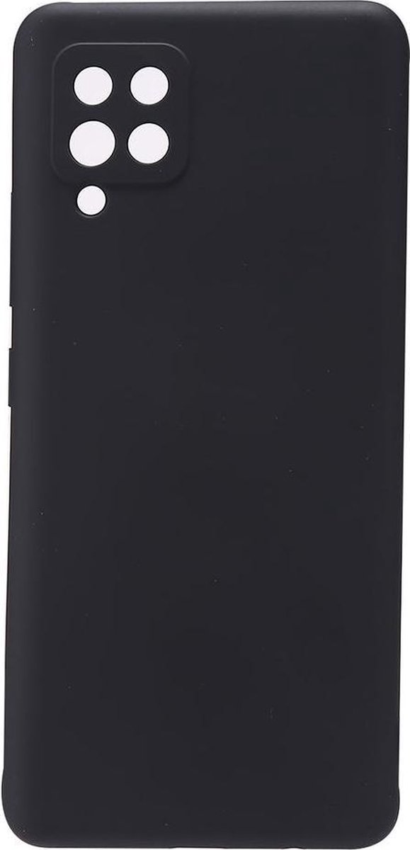 Shop4 - Samsung Galaxy A12 Hoesje - Zachte Back Case Mat Zwart
