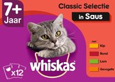 Whiskas 7+ Senior Katten Natvoer - Vlees in Saus - 48 x 100 gr