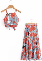 Emilie Scarves - combi set - lange rok - top - bloemenprint