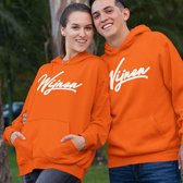 Oranje EK WK Koningsdag Hoodie Wijnen (MAAT XS - UNISEKS FIT) | Oranje kleding / truien | WK Feestkleding